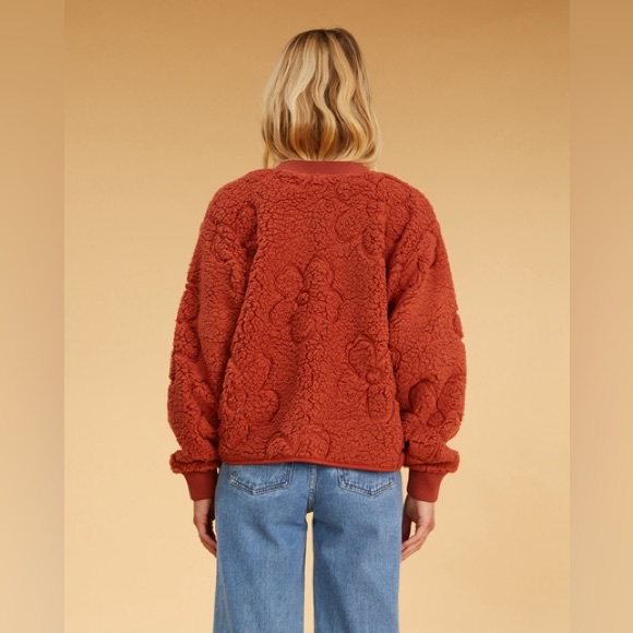 Billabong x Salty Blonde Cozy Shores Sherpa Bomber Jacket - Picture 6 of 8